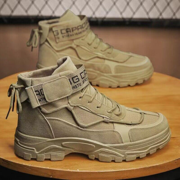 Mens Work-Wear Shoes Spring and Autumn Marten Boots Men’s Korean Version brown 8