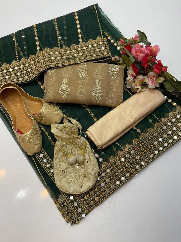 Organza Embroidered Fancy Suit gre 5t 56