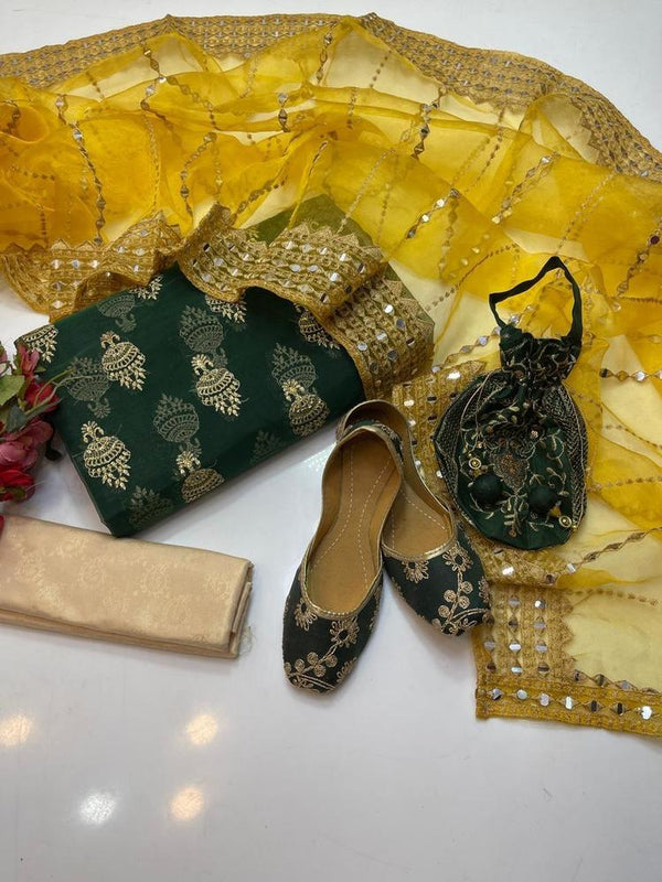 Organza Embroidered Fancy Suit gree 56