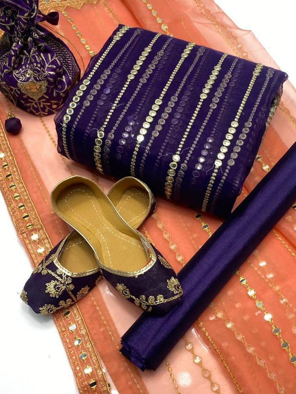 Organza Embroidered Suit we4 gr 4c24