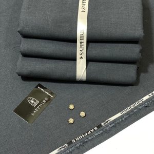 SAPPHIRE Mens Unstitched Wool Plain Suit grey 5 6