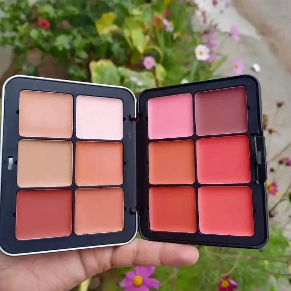 secret 12 colours creamy blush palette and contour for lip cheeks and eyes 1