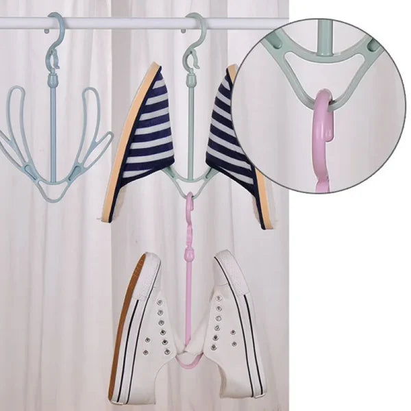 shoe drying stand hanging racks for balcony cabinet cup board hook racks organizer pink 1