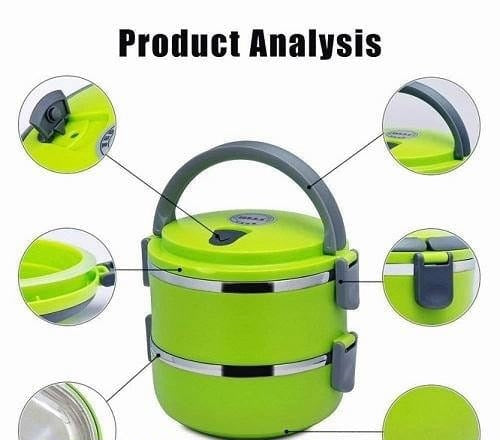 Stainless Steel Vacuum Lunch Box Imported 2 Layered yd34