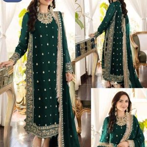 Stitched Crinkle Chiffon Embroidered Suit for Women Renowned and Famous gty66