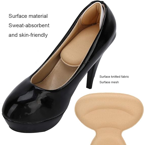 t shape high heel grip for foot support heel cushion pads t shape heel sticker tape arch support insoles high heeled shoes patches foot care protector 4 1