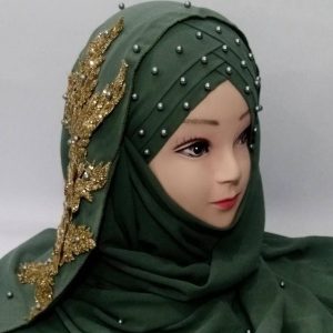 Women Chiffon Hijab mehindi
