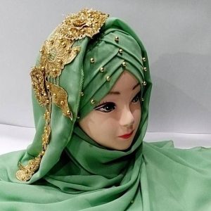 Women Chiffon Hijab mehindi olive
