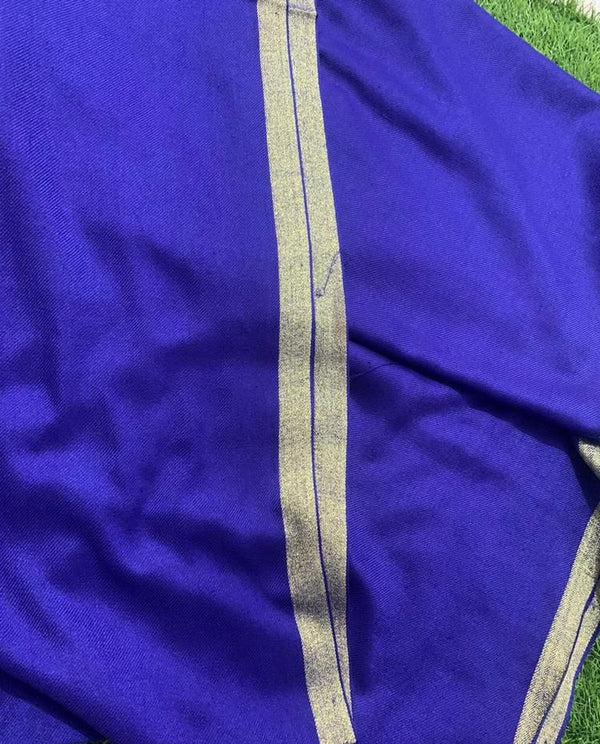Women Pashmina Plain Shawl blue