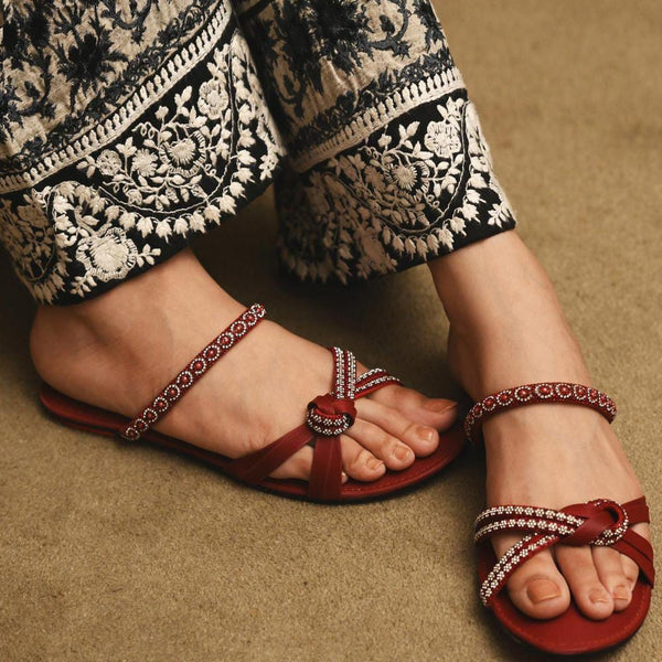 Women Synthetic Leather Fancy Flats h7 8k