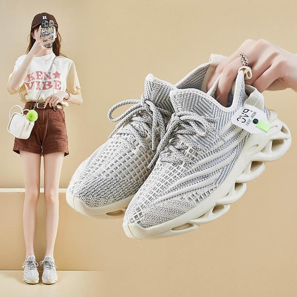 Womens Breathable Spring Shoes grey 6 7