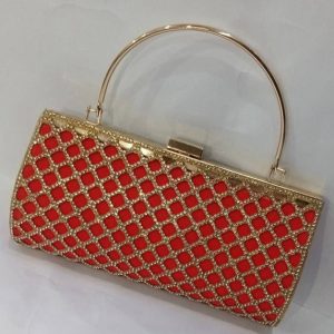 womens Bridal Fancy Clutch 23756 red