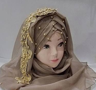 Womens Chiffon Hijab with Stone bedge