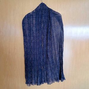 Womens Chiffon Printed Shawl blue 6ye