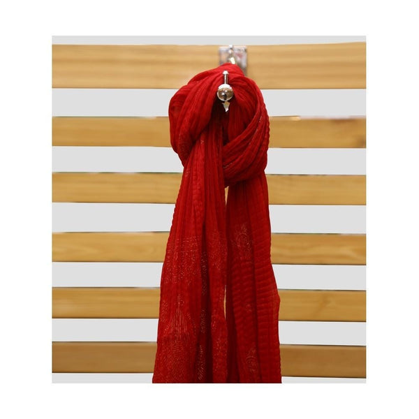 Womens Chiffon Printed Shawl red f6 7u