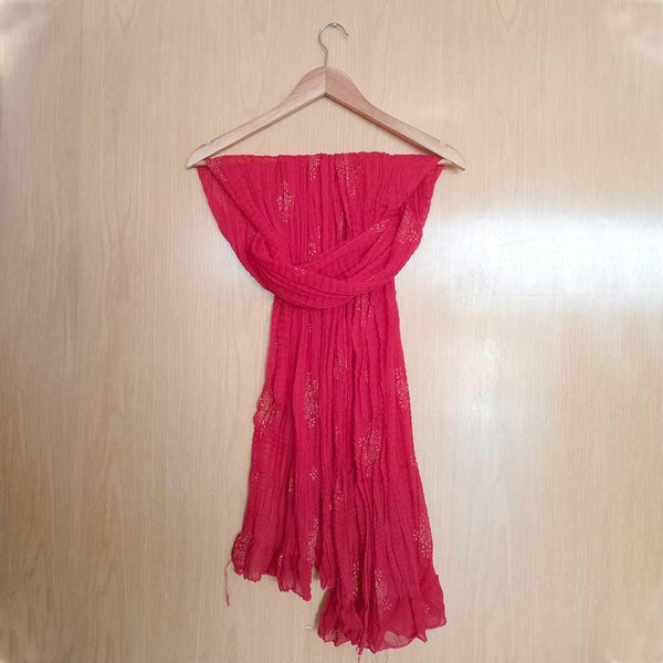 Womens Chiffon Printed Shawl red r6ye