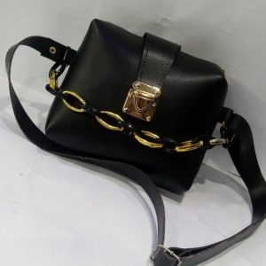 Womens Chunky Chain Purse black 65 6b