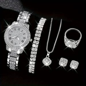Womens Diamond Artificial Set silver 89