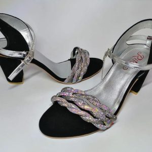 Womens Fancy Heels Rhinestone Synthetic Leather Sandal vk823c