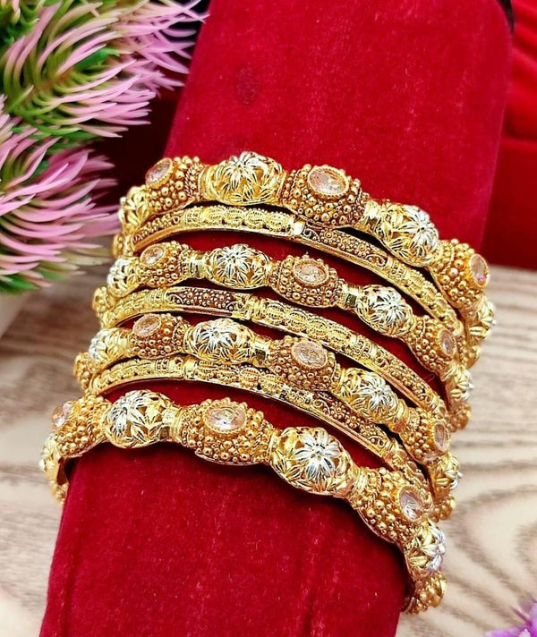 Womens gold plated bangles set hy7 b6