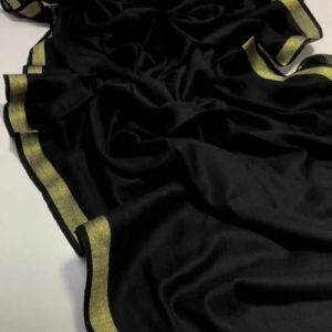 Womens Pashmina Plain Shawl black
