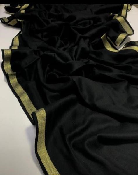 Womens Pashmina Plain Shawl black