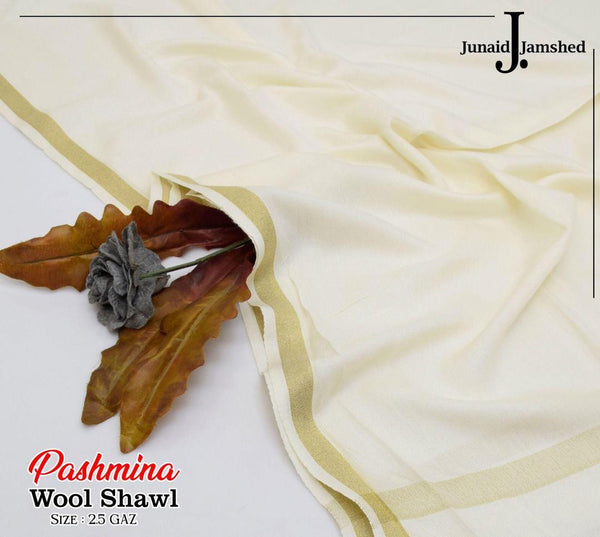 Womens Pashmina Wool Shawl J dot offwhite 44 3