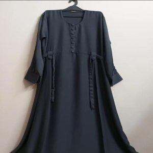 Womens Plain Abaya by NIDA FABRIC Coat Style 56