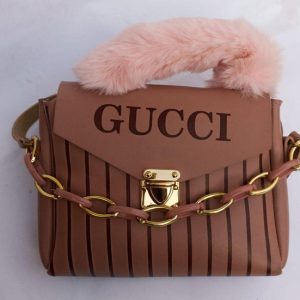 Womens Rexine Top Handle Shoulder Bag by GUCCI brown345