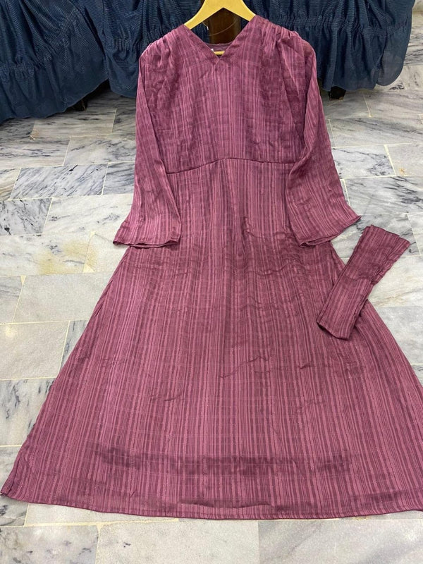 Womens Stitched Chiffon Plain Maxi 86007