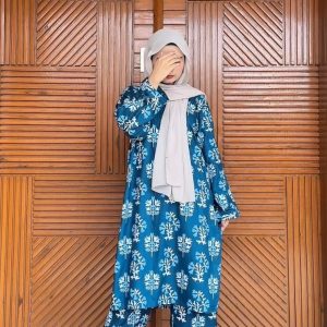 Womens Stitched Premium Lilen Suit by Sapphire blue j8