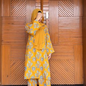 Womens Stitched Premium Lilen Suit by Sapphire yellow j8