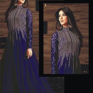 Womens Unstitched Chiffon Embroidered Maxi bl8