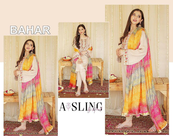 Womens Unstitched Dhanak Embroidered Suit by DYOT 5 769