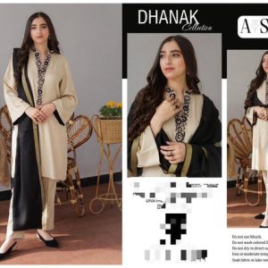 Womens Unstitched Dhanak Embroidered Suit by DYOT 64 82 45