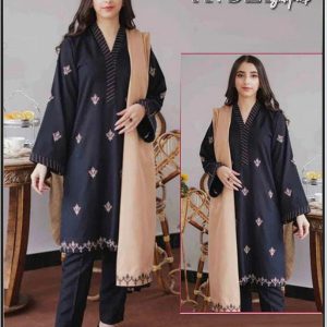 Womens Unstitched Embroidered Dhanak Suit by A SLING 23w 4