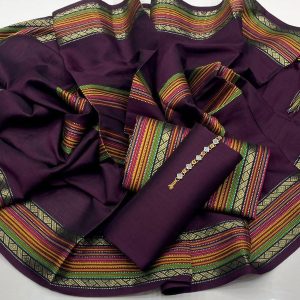 Womens Unstitched Jacquard Suit purple 8u 6fu8