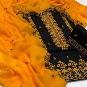 Womens Unstitched Khaddar Calligraphy Suit by KHADDI 5g