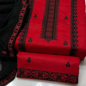 Womens Unstitched Khaddar Calligraphy Suit by KHADDI 5g t43