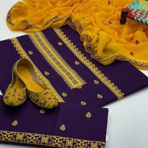Womens Unstitched Khaddar Calligraphy Suit by KHADDI 5g tr43