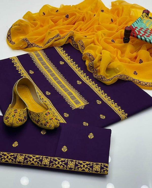 Womens Unstitched Khaddar Calligraphy Suit by KHADDI 5g tr43