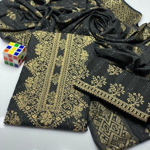 Womens Unstitched Khaddar Chikankari Embroidered Suit 6t hpu7