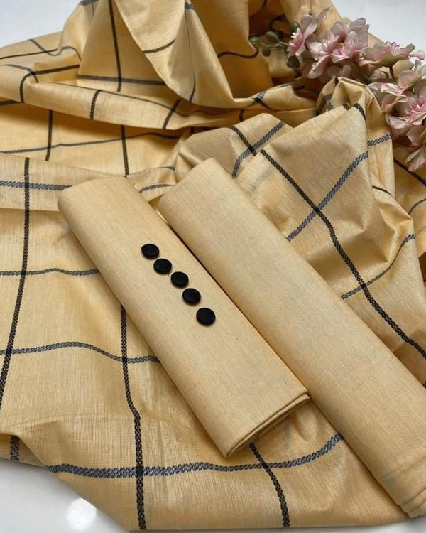 Womens Unstitched Khaddar Plain Suit bedge a7