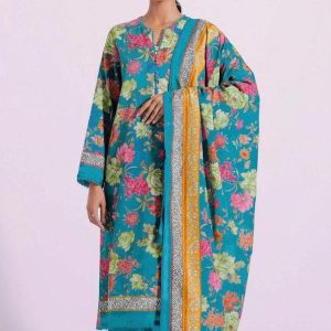 Womens Unstitched Khaddar Printed Suit ETHNIC blue2 32 6 9