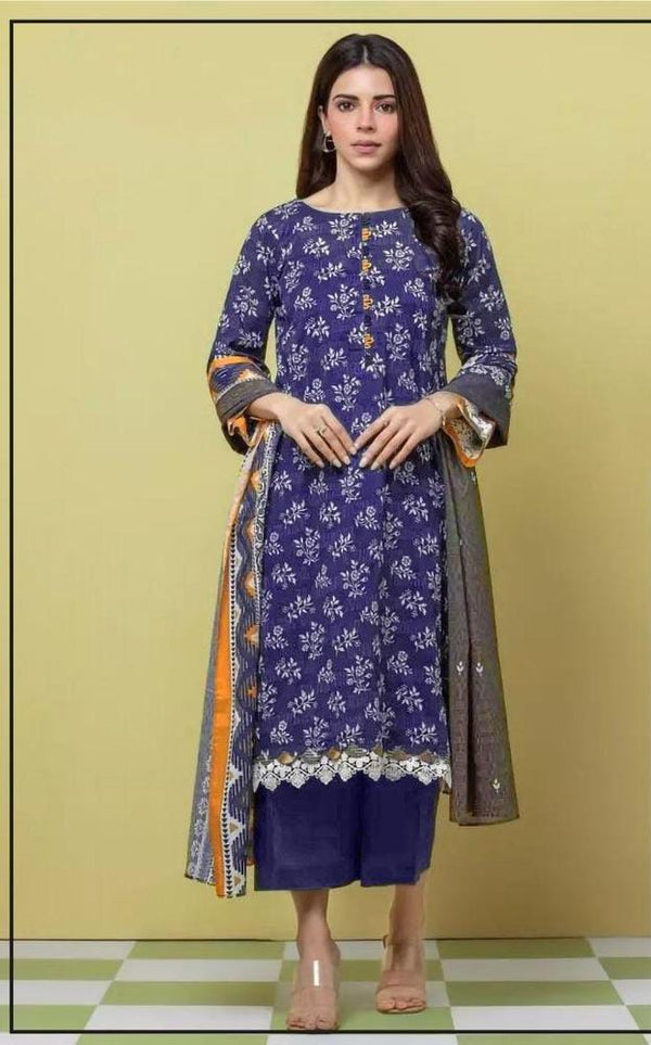 Womens Unstitched Khaddar Printed Suit ETHNIC brown 5 7 72 9
