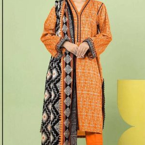 Womens Unstitched Khaddar Printed Suit ETHNIC brown 5 72 9