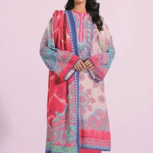 Womens Unstitched Khaddar Printed Suit ETHNIC pink 132 9