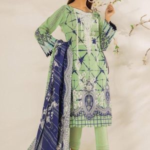 Womens Unstitched Linen Printed Suit by ZARMEEN and EMAAN white 46y
