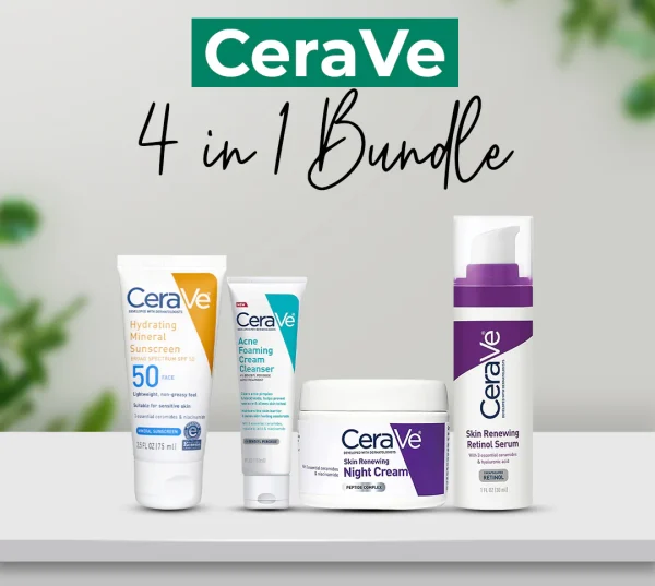 cerave 4 in 1 skincare kit night cream sunblock cleanser serum for radiant skin 3 2
