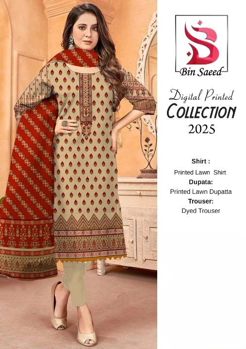 Bin Saeed Digital Printed Lawn